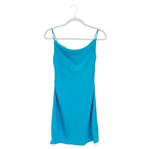 Urban Outfitters UO Mallory Cowl Slip Dress Light Blue Size XS NWT